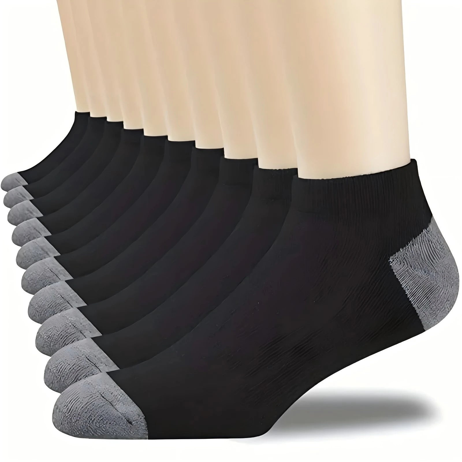 10 Pairs of Men's/women's Boat Socks, Plain Color, Anti Odor, Summer Ankle Socks, Casual and Breathable Low Waisted Socks