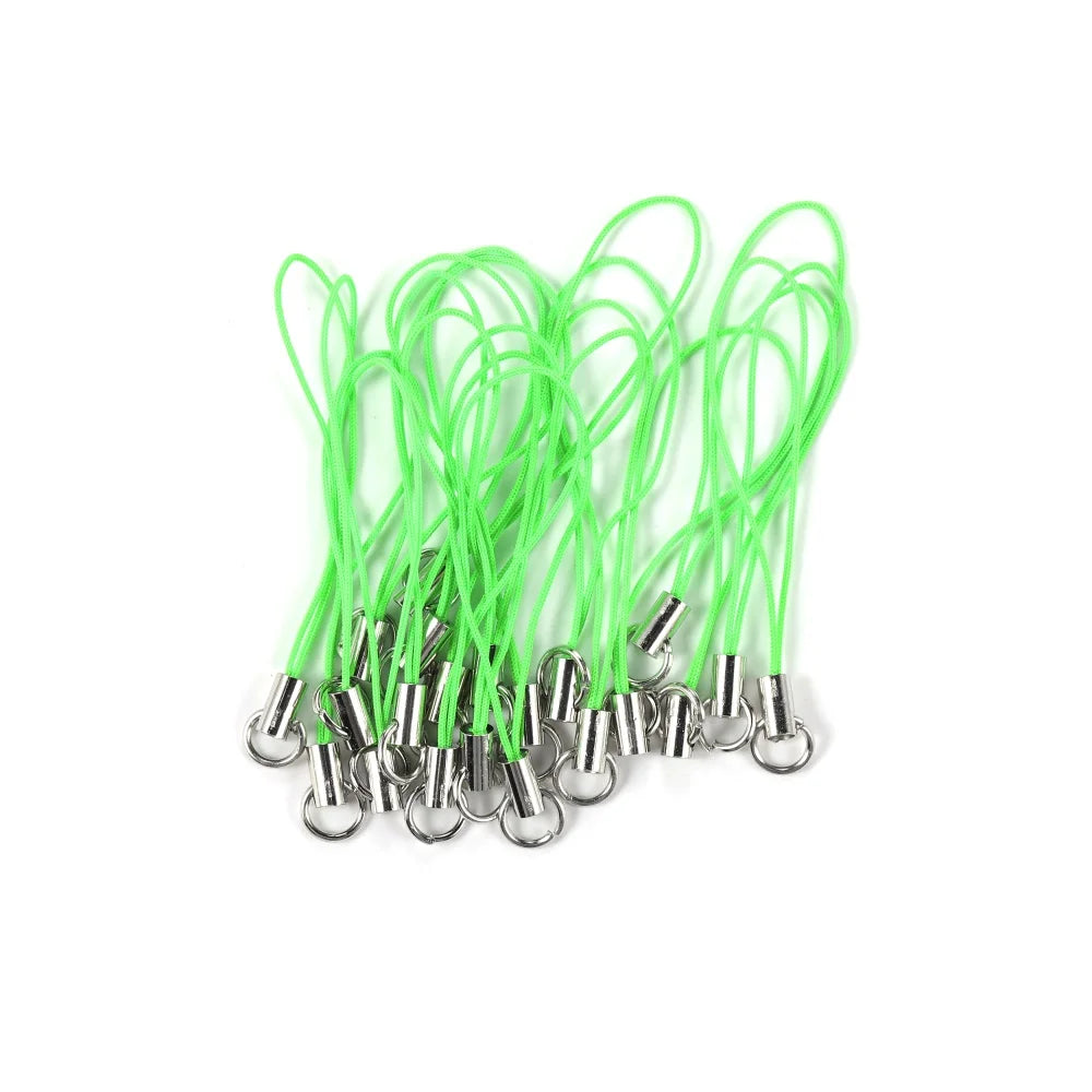 50/100pcs Strap Charm Cord Lanyard Strap Cords Lobster Clasp Rope Keychains Hooks Mobile Set Charms For DIY Jewelry Accessories