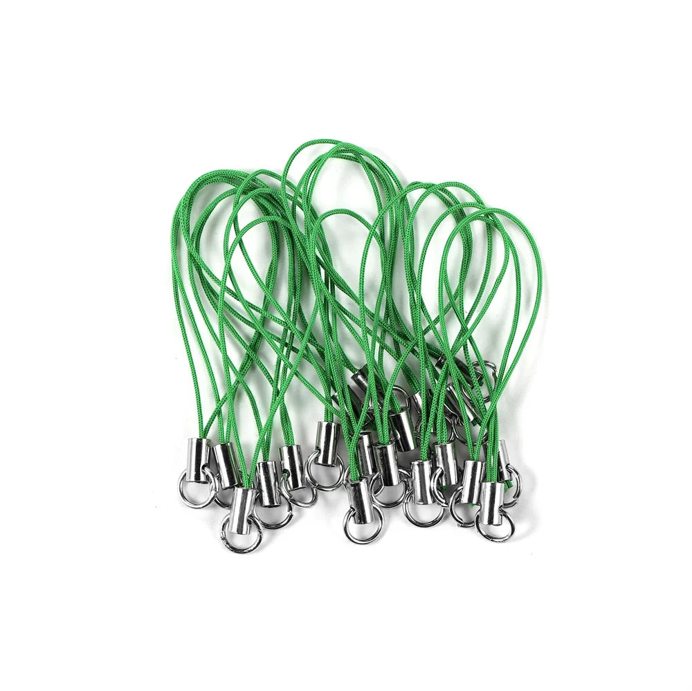 50/100pcs Strap Charm Cord Lanyard Strap Cords Lobster Clasp Rope Keychains Hooks Mobile Set Charms For DIY Jewelry Accessories